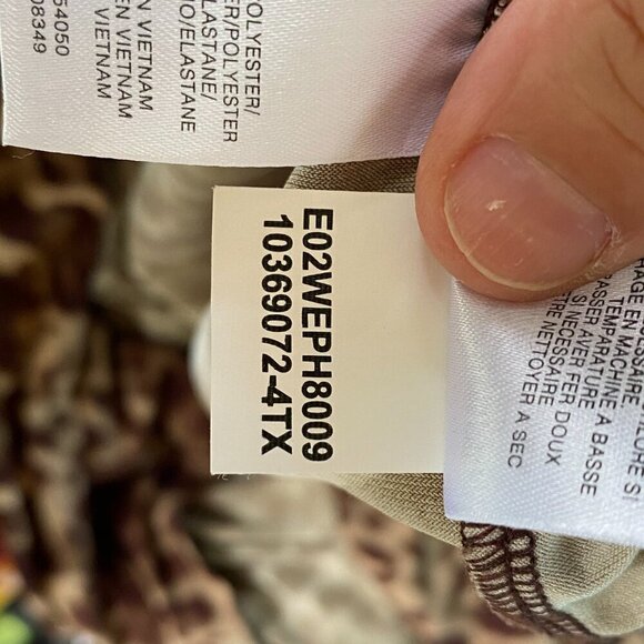 Anne Klein leopard dress1X Plus Size 1/4 sleeve V neck knee length Cocktail Ruch - Picture 12 of 12